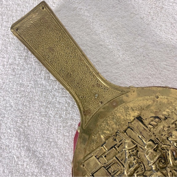 Vintage Antique Brass W Leather & Wood Decorative Bellows - Picture 10 of 14